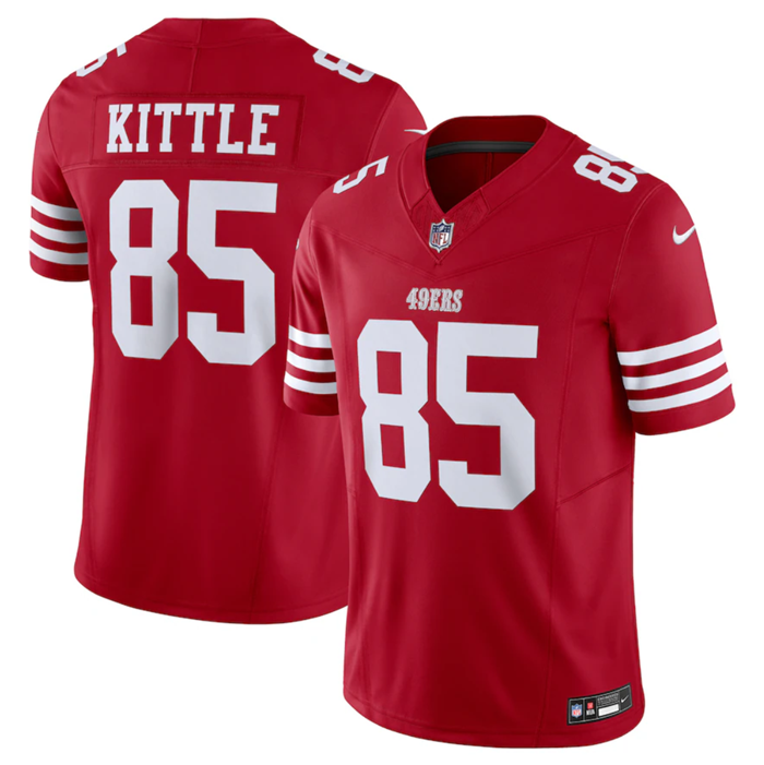 San Francisco 49ers #85 George Kittle Red 2023 F.U.S.E. Vapor Untouchable Limited Stitched Football Jersey